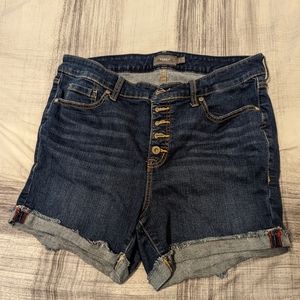 Womens Torrid Button Fly Shorts